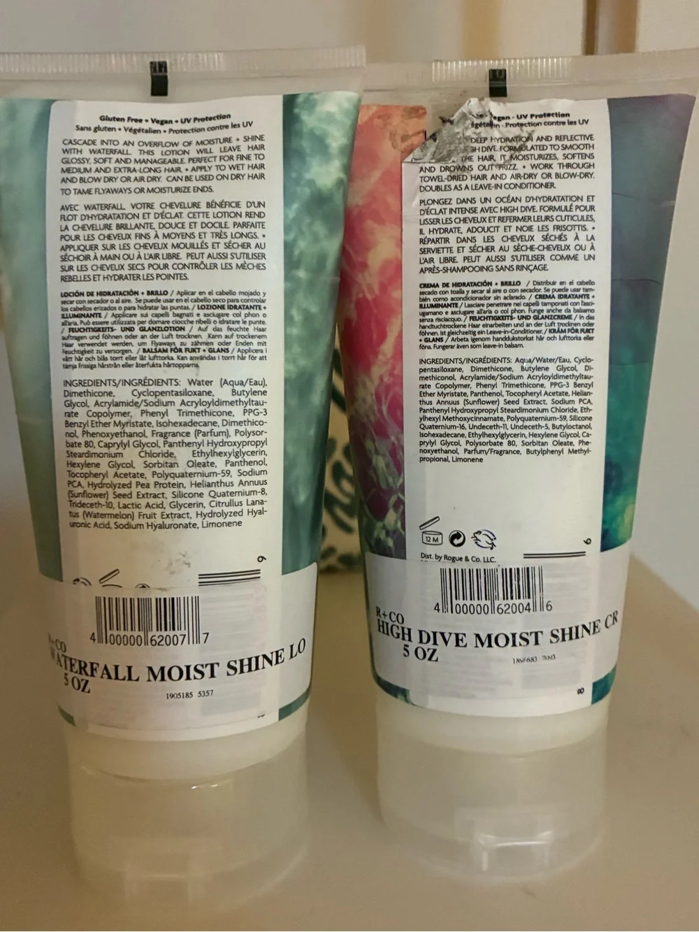 R+Co Waterfall + High Dive Moisture Shine Haircare Duo 5oz New